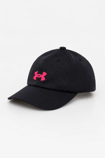 Detská baseballová čiapka Under Armour čierna farba, s nášivkou