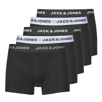 Jack & Jones  JACSOLID TRUNKS 5 PACK OP  Boxerky Čierna