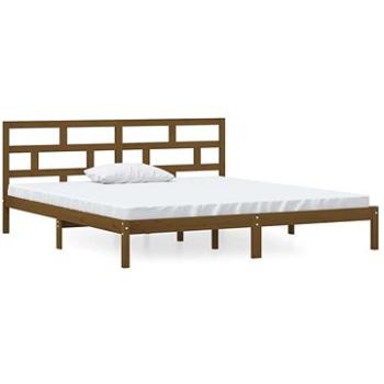 Rám postele medovo hnedý masívna borovica 140 × 190 cm, 3101201