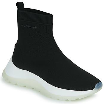 Calvin Klein Jeans  Členkové tenisky 2 PIECE SOLE SOCK BOOT - KNIT  Čierna