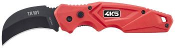 4K5 Tools TK 101 Foldable Curved Knife 600.101A zatvárací vreckový nôž s púzdrom  červená, čierna