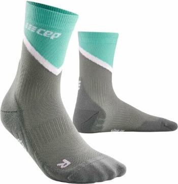 CEP WP2C1 Chevron Compression Socks Mid Cut Women Grey/Ocean IV