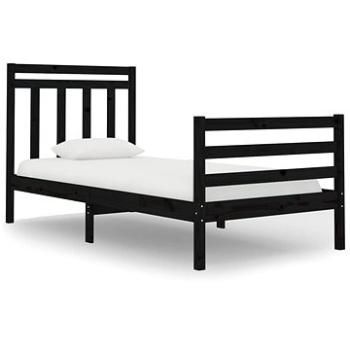 Rám postele čierny masívne drevo 75 × 190 cm Small Single, 3105279