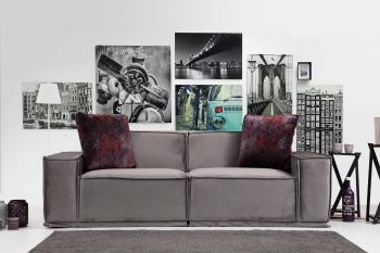 Sofahouse Dizajnová sedačka Valtina 215 cm sivá