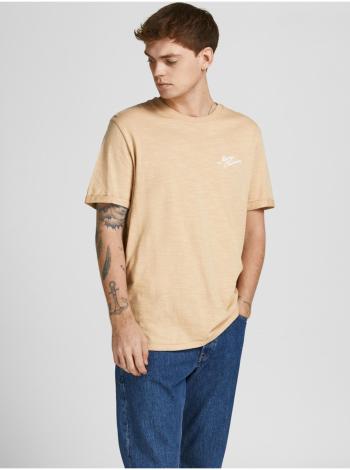 Tričká s krátkym rukávom pre mužov Jack & Jones - béžová