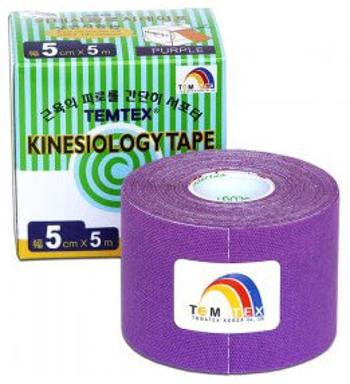 Temtex Kinesology tape tejpovacia páska 5 cm x 5 m fialová