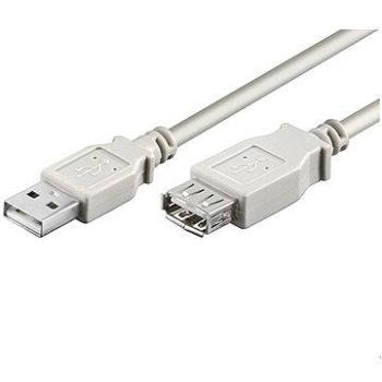 PremiumCord USB 2.0 predlžovací 0,5 m sivý (kupaa05)