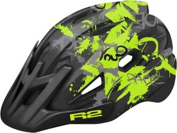 R2 Wheelie Helmet Black/Neon Yellow/Grey Matt M