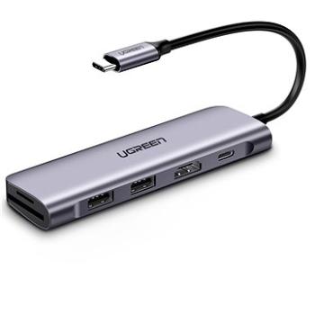 Ugreen USB-C To HDMI, 2× USB-A 3.0, SD/TF + PD Converter (70411)