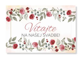 Uvítacia tabuľa - Vintage Rose