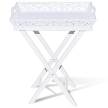 Biely stolík s podnosom na kvetináče (241148)
