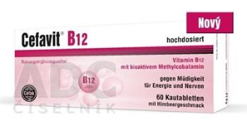 Cefavit Vitamin B12 s malinovou príchuťou 60 tabliet