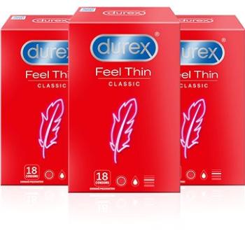 DUREX Feel Thin Classic Pack 3× 18 ks (5997321774664)