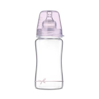 LOVI Diamond Glass fľaša 250 ml Baby Shower ružová