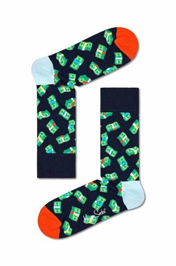 Ponožky Happy Socks Money Money tmavomodrá farba