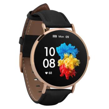 GARETT ELECTRONICS Smartwatch Verona zlatá čierny remienok chytré hodinky, rozbalené