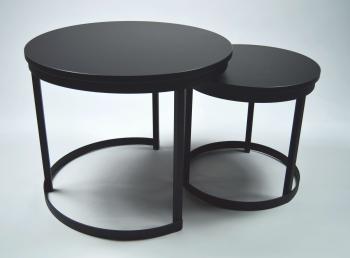 ArtSft Sada konferenčných stolíkov ANIA II | čierna podstava Farba: Čierna