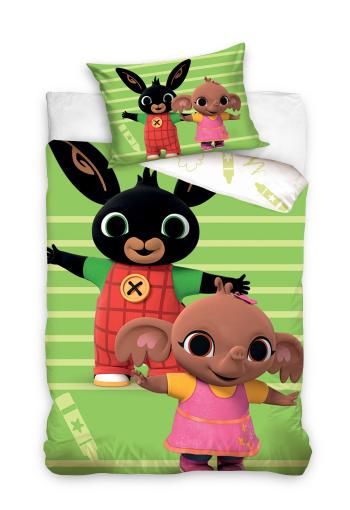 Carbotex Detské posteľné obliečky - Bing zelené  140 x 200 cm