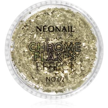 NeoNail Chrome Flakes Effect No. 02 trblietavý prášok na nechty 0,5 g