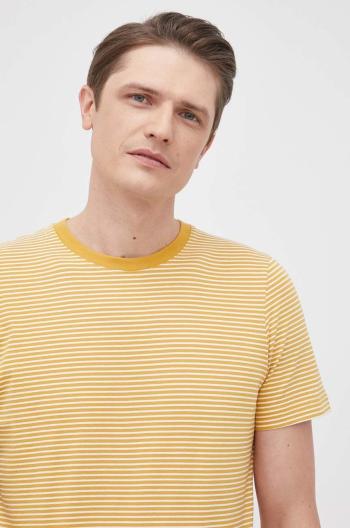 Bavlnené tričko Selected Homme žltá farba, vzorované