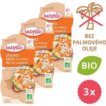 BABYBIO Zelenina s morčacím mäsom a ryžou 3× (2× 200 g) (BABY11807s)