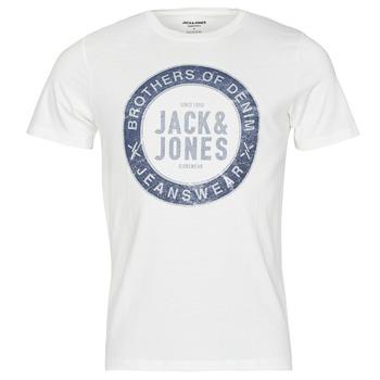 Jack & Jones  Tričká s krátkym rukávom JJEJEANS  Biela