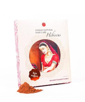 Hibiscus - bylinný vlasový zábal  Indian Natural 200 g 