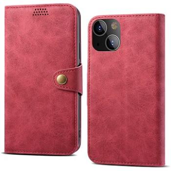 Lenuo Leather flipové puzdro na iPhone 14, červené (348341)