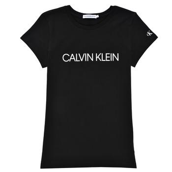 Calvin Klein Jeans  Tričká s krátkym rukávom INSTITUTIONAL T-SHIRT  Čierna