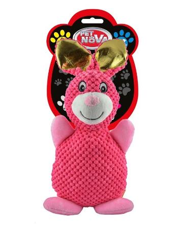 Pet Nova PLU BUNNY PINK hračka pre psy plyšový ružový zajac 35cm