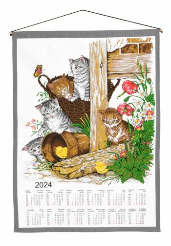 Kalendár textilný, Mačky 2024
