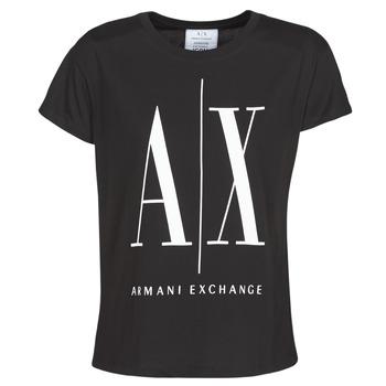 Armani Exchange  Tričká s krátkym rukávom HELIEK  Čierna