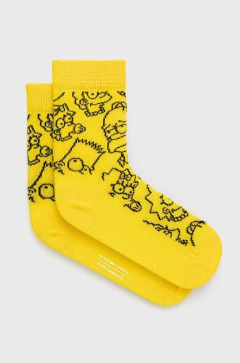 Detské ponožky Happy Socks The Simpsons Family Kids žltá farba