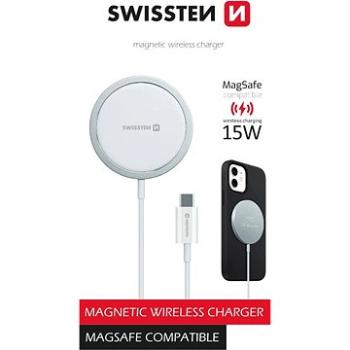 Swissten MagStick wireless nabíjačka pre Apple iPhone (kompatibilná s MagSafe) (22055530)