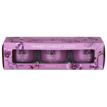 Yankee Candle Sada votívnych sviečok v skle Wild Orchid 3 x 37 g