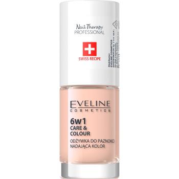 Eveline Cosmetics Nail Therapy Care & Colour kondicionér na nechty 6 v 1 odtieň Nude 5 ml