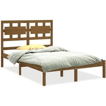 Rám postele medovo hnedý masívne drevo 140 × 200 cm, 3105668