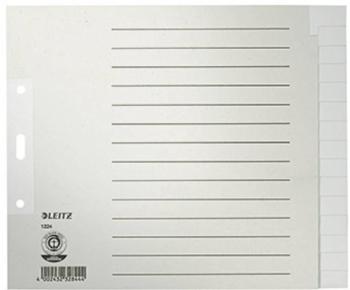 Leitz 1224 register DIN A4, nadmerná šírka prázdna bezdřevý papír sivá 15 kariet  12240085
