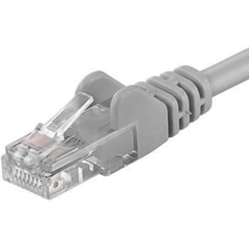 PremiumCord Patch kábel UTP RJ45-RJ45 CAT6 1, 5m šedá