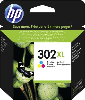 HP 302 XL Ink cartridge  originál zelenomodrá, purpurová, žltá F6U67AE náplň do tlačiarne