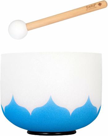 Sela 8" Crystal Singing Bowl Lotus 440 Hz G - Blue (Throat Chakra) incl. 1 Wood Mallet Spievajúca miska 8" Throat Chakra