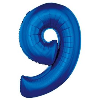 Atomia, fóliový balón, narodeninové číslo 9, modrý, 102 cm (02198)