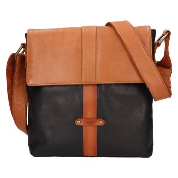 Lagen Dámska kožená crossbody kabelka BLC/4576/22 BLK/CGN