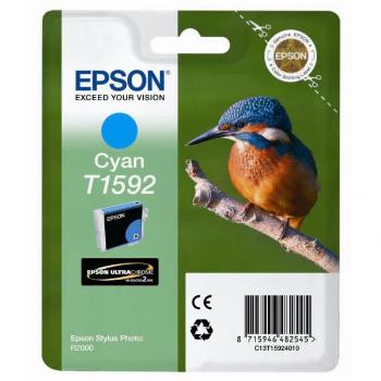 EPSON T1592 (C13T15924010) - originálna cartridge, azúrová, 17ml