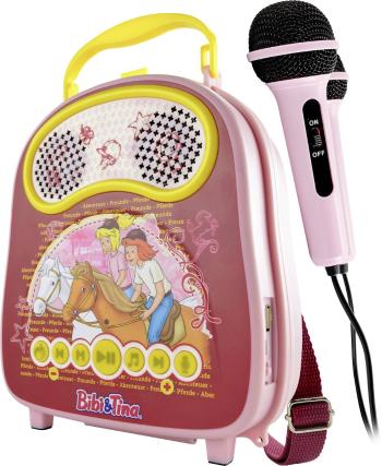 X4 Tech Bobby Joey Casey Music Bibi & Tina vybavenie na karaoke Bluetooth, USB vr. mikrofónu ružová