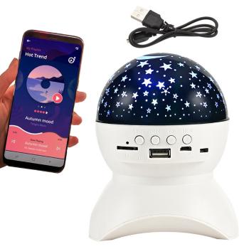Nočný LED projektor hviezd s USB, ružový, Čierna