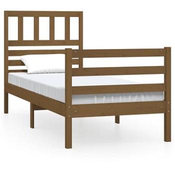 Rám postele medovo hnedý masívne drevo 100 × 200 cm, 3101081