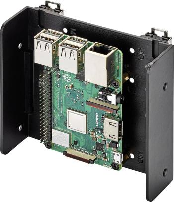 Renkforce  držiak DIN-Rail Vhodné pre: Raspberry Pi, Arduino, Banana Pi vrátane montáže na lištu čierna