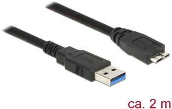 Delock #####USB-Kabel #####USB 3.2 Gen1 (USB 3.0 / USB 3.1 Gen1) #####USB-A Stecker, #####USB-Micro-B 3.0 Stecker  2.00