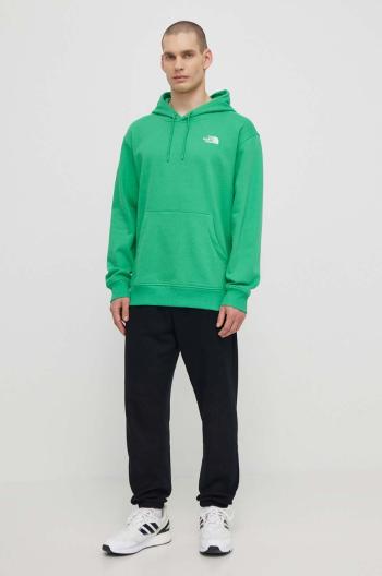 Mikina The North Face M Essential Hoodie pánska, zelená farba, s kapucňou, jednofarebná, NF0A7ZJ9PO81